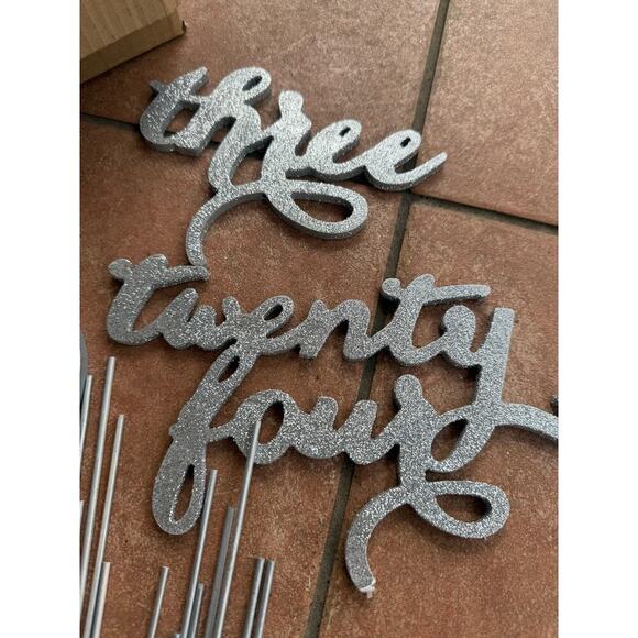 Set of 24 Table Numbers for wedding, party, holiday, Mr & Mrs Ribbon decoration - Picture 4 of 8